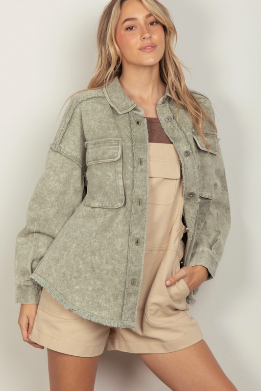 Kayla Oversized Denim Shacket